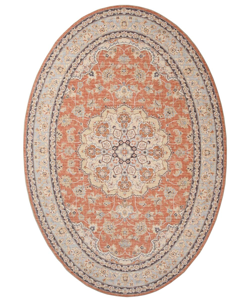 Tapis extérieur vintage ovale - Valenca Nova terre cuite - overzicht Tapis extérieur vintage ovale - Valenca Nova terre cuite - overzicht