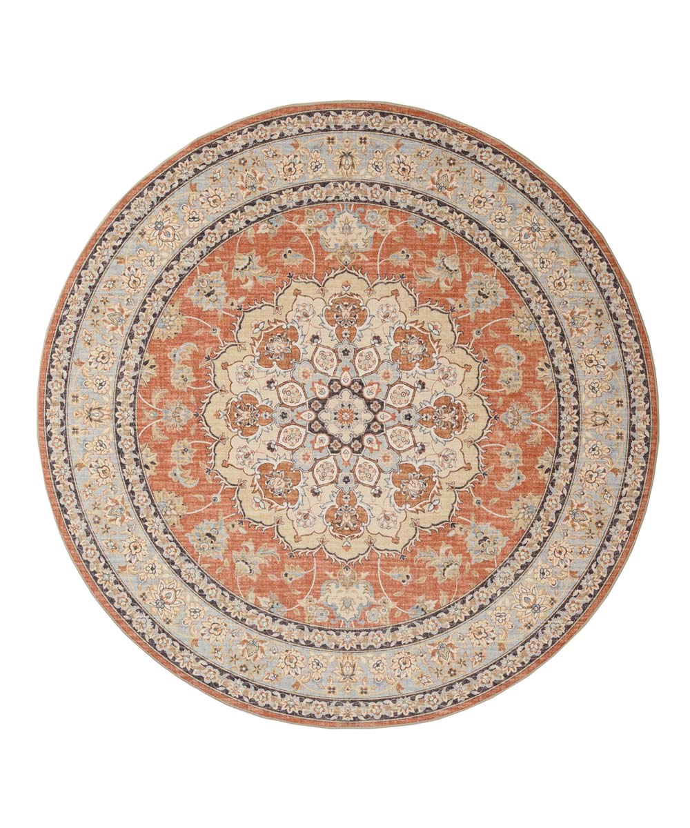 Tapis extérieur rond vintage - Valenca Nova terre cuite - overzicht Tapis extérieur rond vintage - Valenca Nova terre cuite - overzicht