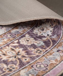 Tapis extérieur rond vintage - Valenca Nova violet/rose - close up, thumbnail Tapis extérieur rond vintage - Valenca Nova violet/rose - close up, thumbnail