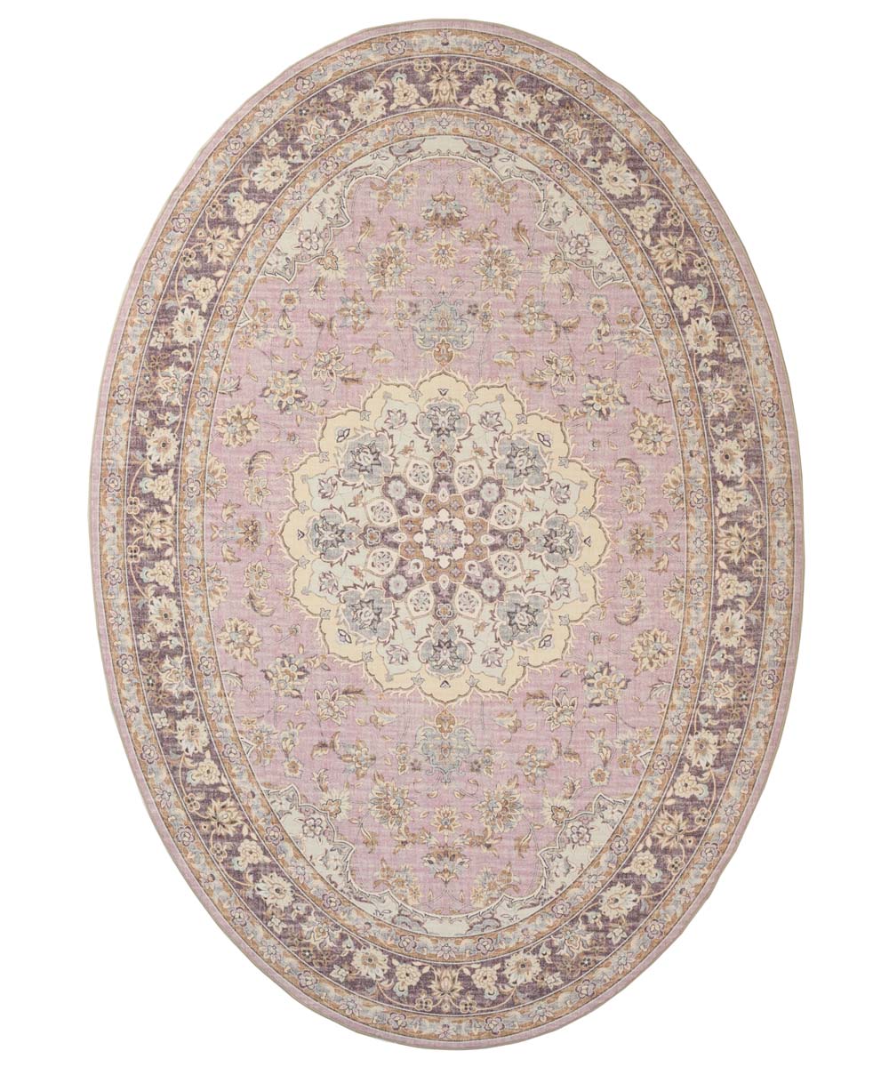 Tapis extérieur vintage ovale - Valenca Nova violet/rose - overzicht Tapis extérieur vintage ovale - Valenca Nova violet/rose - overzicht