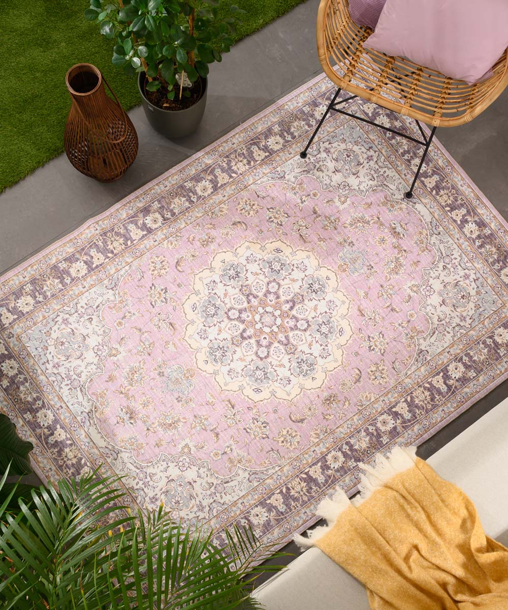Tapis extérieur vintage - Valenca Nova violet/rose - sfeer Tapis extérieur vintage - Valenca Nova violet/rose - sfeer