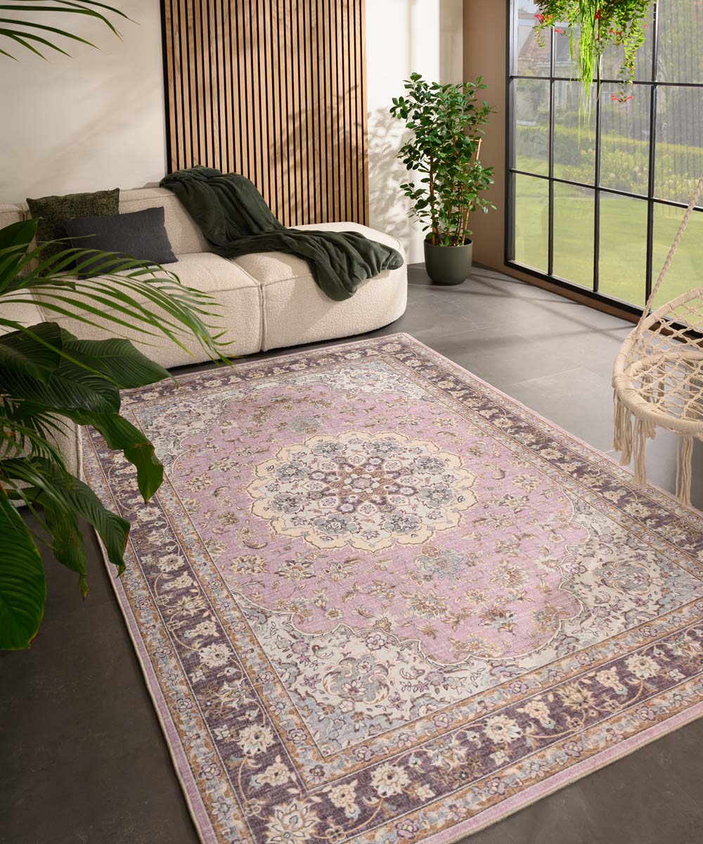 Tapis extérieur vintage - Valenca Nova violet/rose - sfeer Tapis extérieur vintage - Valenca Nova violet/rose - sfeer