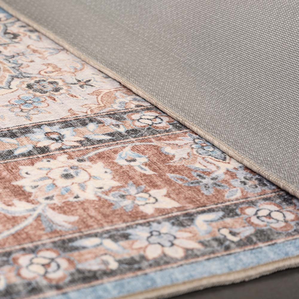 Tapis extérieur vintage - Valenca Nova bleu clair/beige - close up Tapis extérieur vintage - Valenca Nova bleu clair/beige - close up