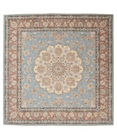 Tapis extérieur vintage carré - Valenca Nova bleu clair/beige - overzicht, thumbnail