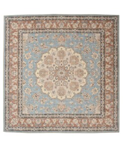 Tapis extérieur vintage carré - Valenca Nova bleu clair/beige - overzicht