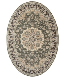 Tapis extérieur vintage ovale - Valenca Nova vert foncé - overzicht, thumbnail