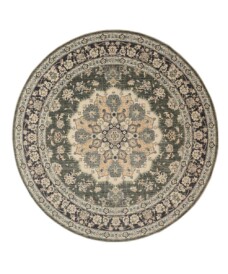 Tapis extérieur rond vintage - Valenca Nova vert foncé - overzicht, thumbnail