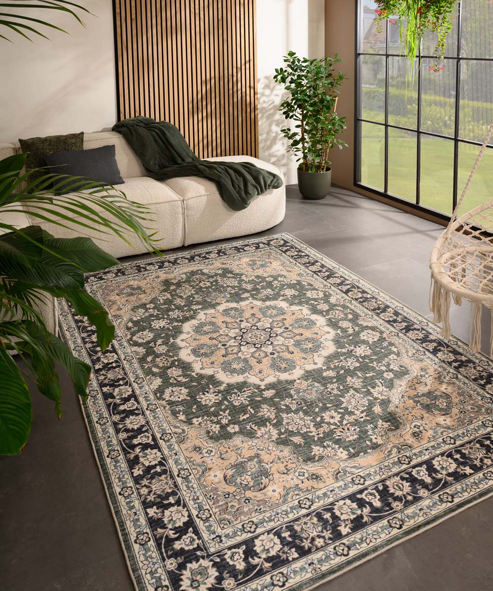 Tapis extérieur vintage - Valenca Nova vert foncé - sfeer Tapis extérieur vintage - Valenca Nova vert foncé - sfeer