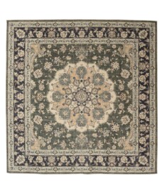 Tapis extérieur vintage carré - Valenca Nova vert foncé - overzicht, thumbnail
