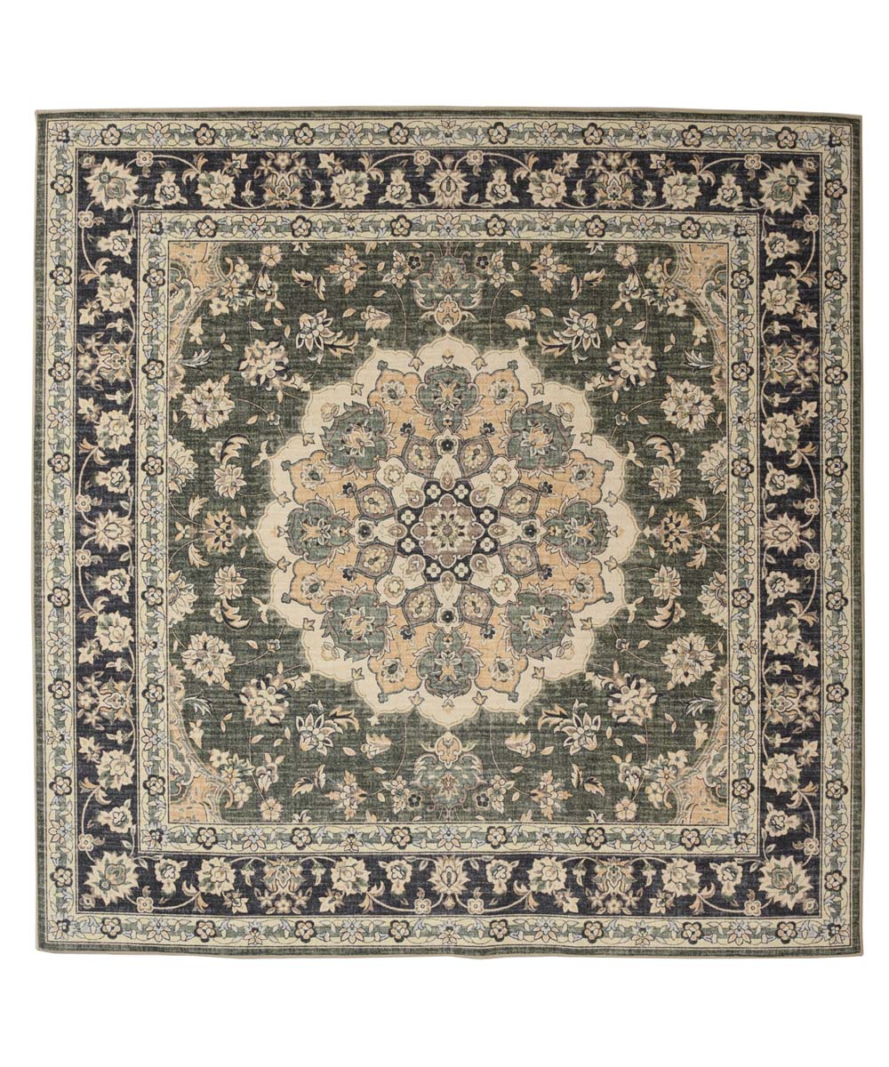 Tapis extérieur vintage carré - Valenca Nova vert foncé - overzicht Tapis extérieur vintage carré - Valenca Nova vert foncé - overzicht