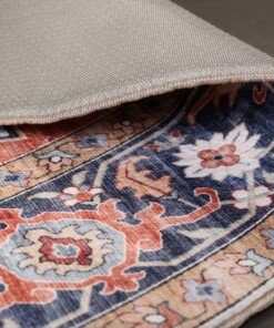 Tapis extérieur rond vintage - Valenca Fino vert/bleu Tapis extérieur rond vintage - Valenca Fino vert/bleu