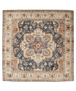 Tapis extérieur vintage carré - Valenca Fino or/bleu - overzicht
