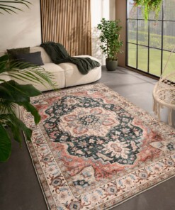 Tapis extérieur vintage - Valenca Fino vert/rouge - sfeer