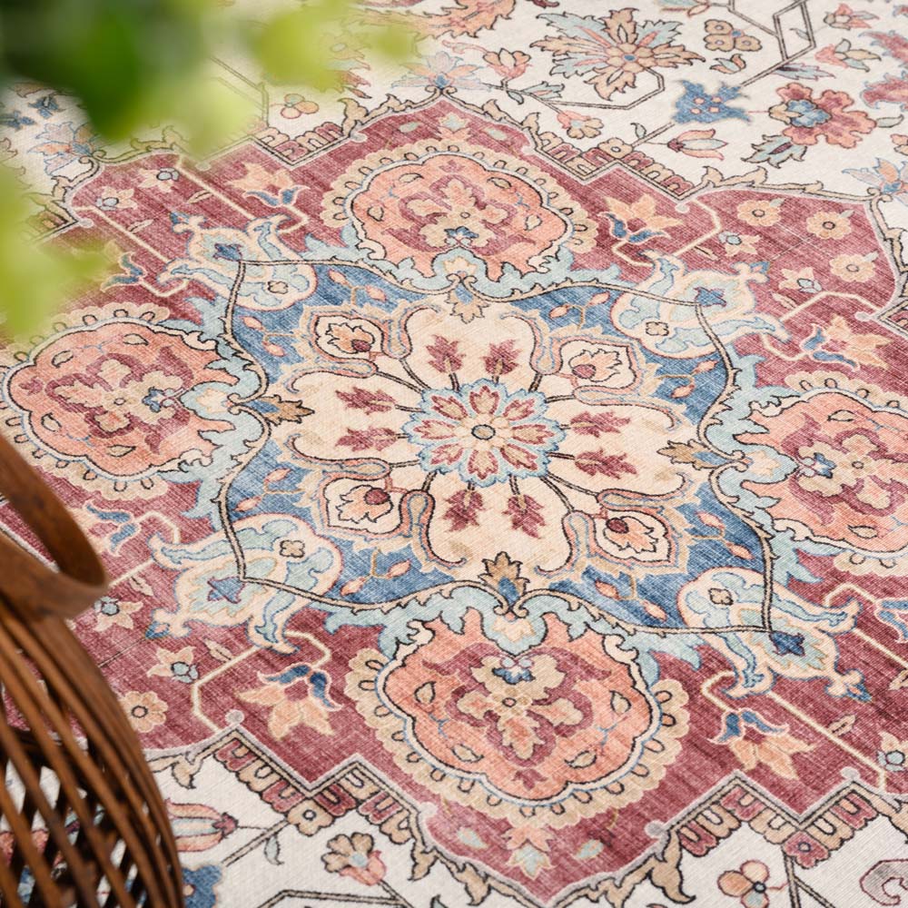 Tapis extérieur vintage - Valenca Fino crème/rouge Tapis extérieur vintage - Valenca Fino crème/rouge