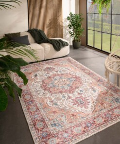 Tapis extérieur vintage - Valenca Fino crème/rouge - sfeer