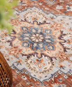 Tapis extérieur vintage ovale - Valenca Fino terre cuite Tapis extérieur vintage ovale - Valenca Fino terre cuite