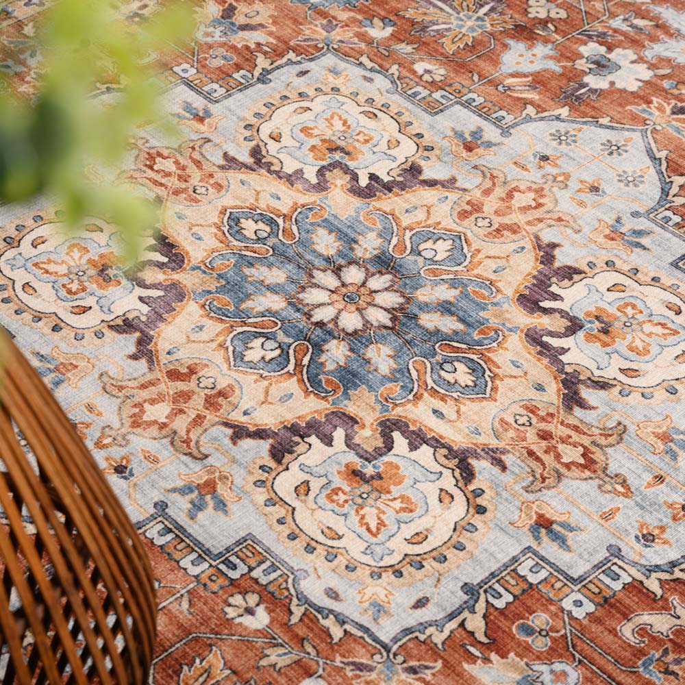 Tapis extérieur vintage ovale - Valenca Fino terre cuite Tapis extérieur vintage ovale - Valenca Fino terre cuite