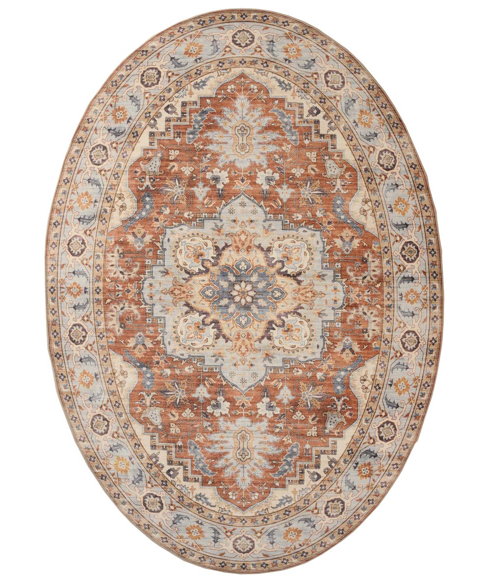 Tapis extérieur vintage ovale - Valenca Fino terre cuite - overzicht Tapis extérieur vintage ovale - Valenca Fino terre cuite - overzicht