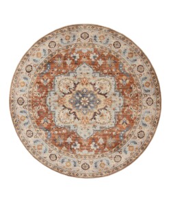 Tapis extérieur rond vintage - Valenca Fino terre cuite - overzicht