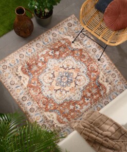 Tapis extérieur vintage carré - Valenca Fino terre cuite - sfeer