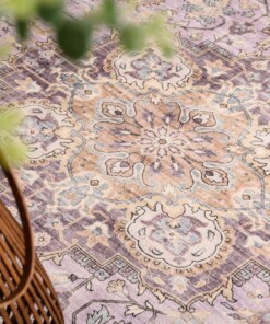 Tapis extérieur vintage - Valenca Fino violet/rose Tapis extérieur vintage - Valenca Fino violet/rose