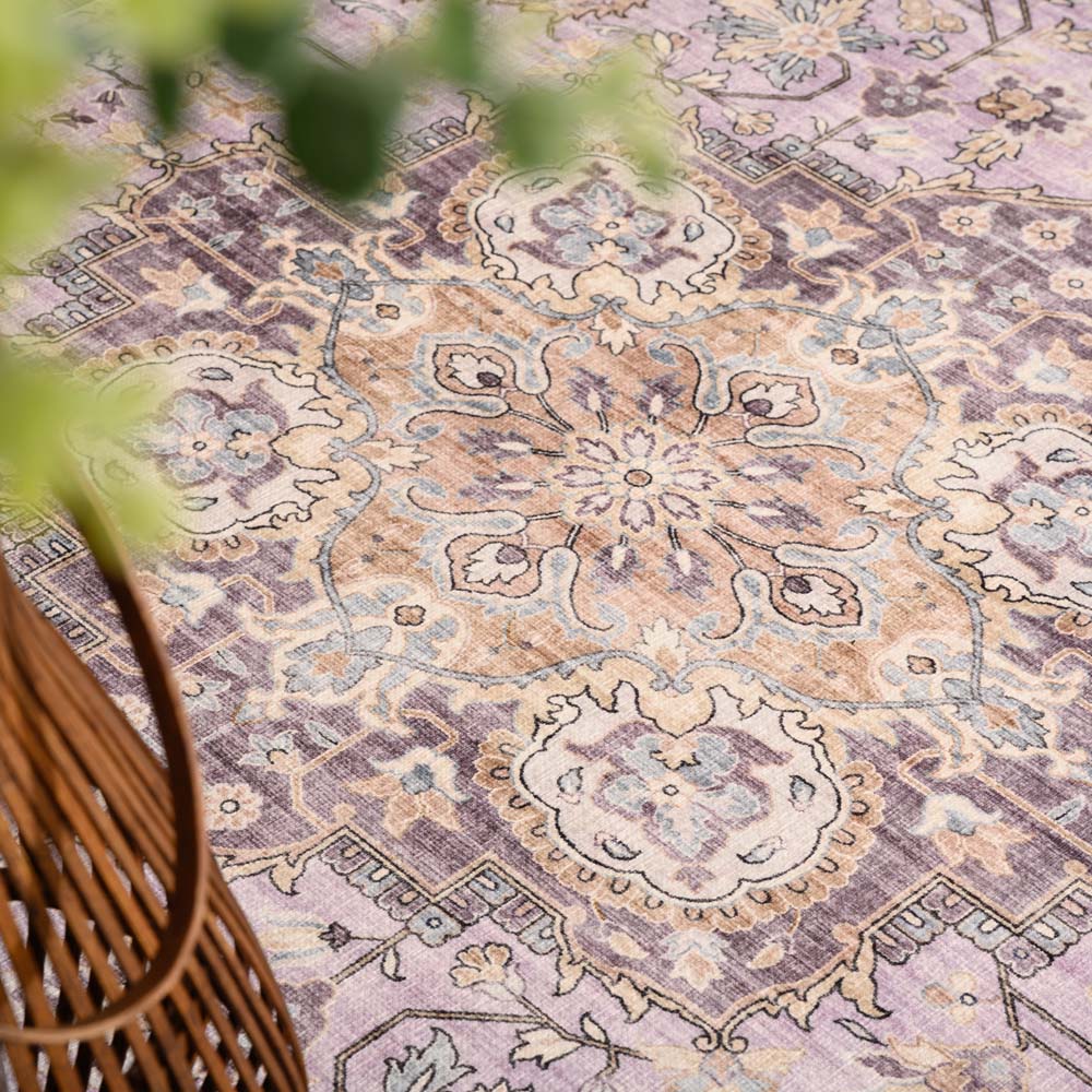 Tapis extérieur vintage - Valenca Fino violet/rose Tapis extérieur vintage - Valenca Fino violet/rose