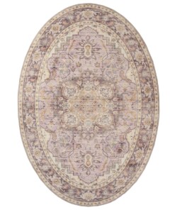 Tapis extérieur vintage ovale - Valenca Fino violet/rose - overzicht