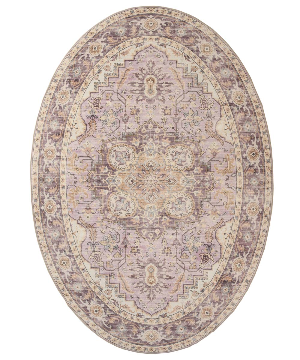 Tapis extérieur vintage ovale - Valenca Fino violet/rose - overzicht Tapis extérieur vintage ovale - Valenca Fino violet/rose - overzicht