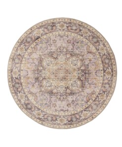 Tapis extérieur rond vintage - Valenca Fino violet/rose - overzicht
