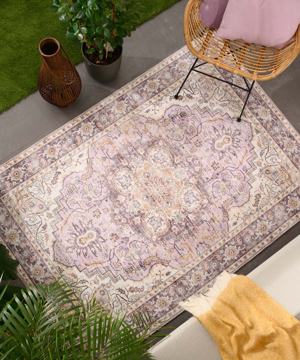 Tapis extérieur vintage - Valenca Fino violet/rose - sfeer Tapis extérieur vintage - Valenca Fino violet/rose - sfeer