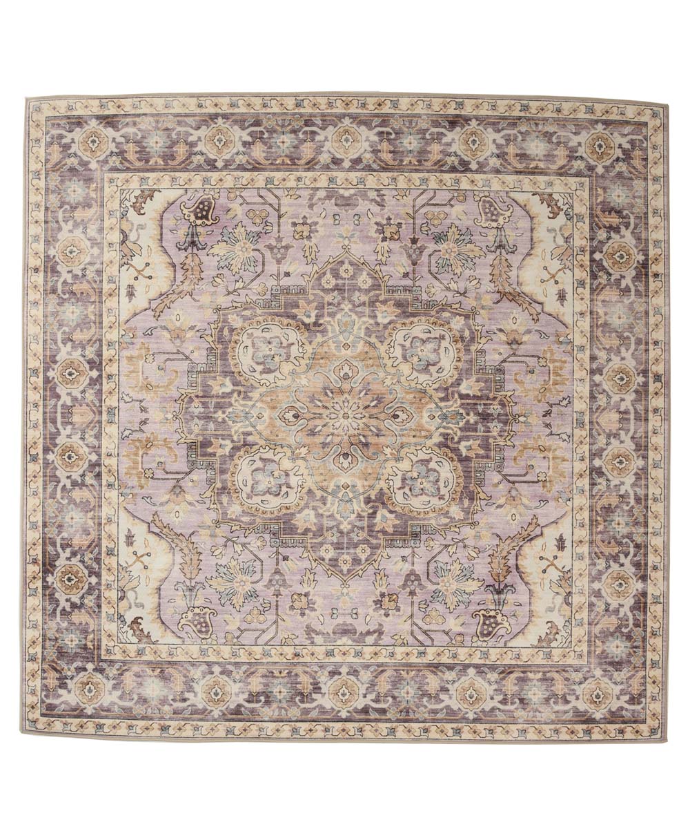 Tapis extérieur vintage carré - Valenca Fino violet/rose - overzicht Tapis extérieur vintage carré - Valenca Fino violet/rose - overzicht