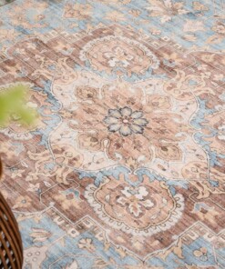 Tapis extérieur vintage ovale - Valenca Fino bleu clair Tapis extérieur vintage ovale - Valenca Fino bleu clair