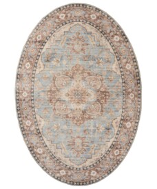 Tapis extérieur vintage ovale - Valenca Fino bleu clair - overzicht, thumbnail