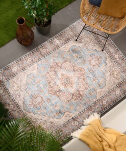 Tapis extérieur vintage - Valenca Fino bleu clair - sfeer