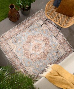 Tapis extérieur vintage carré - Valenca Fino bleu clair - sfeer