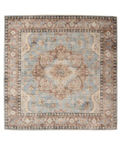 Tapis extérieur vintage carré - Valenca Fino bleu clair - overzicht