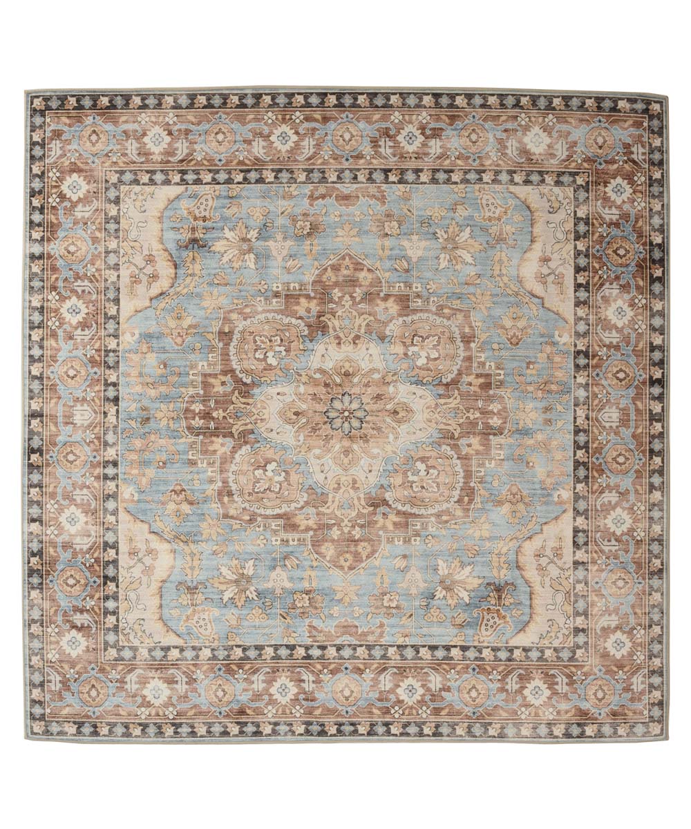 Tapis extérieur vintage carré - Valenca Fino bleu clair - overzicht Tapis extérieur vintage carré - Valenca Fino bleu clair - overzicht