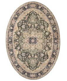 Tapis extérieur vintage ovale - Valenca Fino beige/vert - overzicht, thumbnail