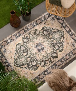 Tapis extérieur vintage - Valenca Fino beige/vert - sfeer