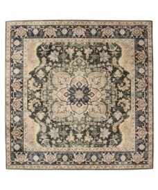 Tapis extérieur vintage carré - Valenca Fino beige/vert - overzicht, thumbnail