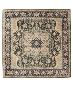 Tapis extérieur vintage carré - Valenca Fino beige/vert - overzicht