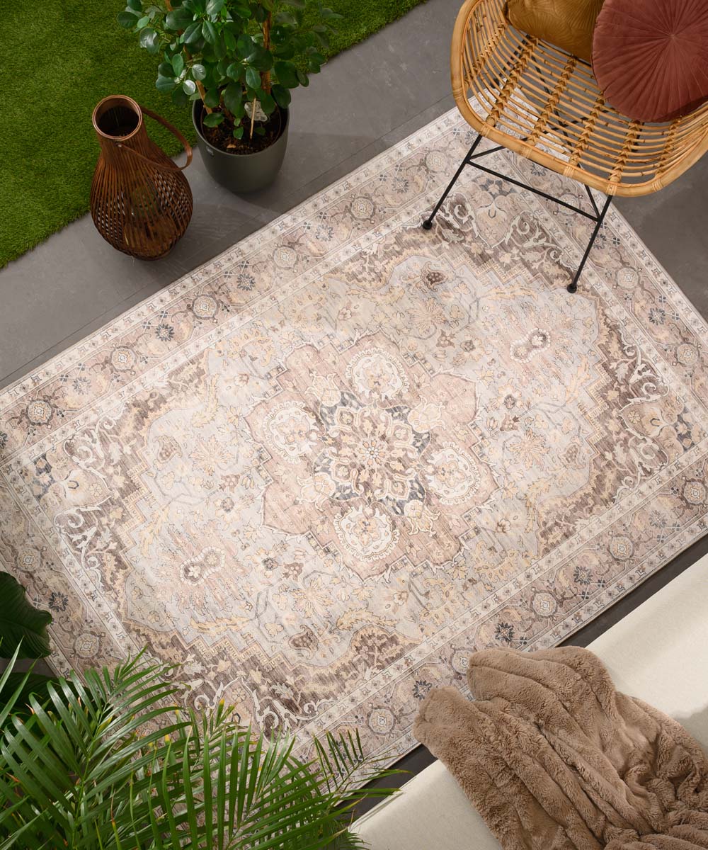 Tapis extérieur vintage - Valenca Fino gris clair/beige - sfeer Tapis extérieur vintage - Valenca Fino gris clair/beige - sfeer