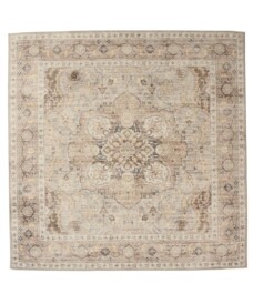 Tapis extérieur vintage carré - Valenca Fino gris clair/beige - overzicht, thumbnail