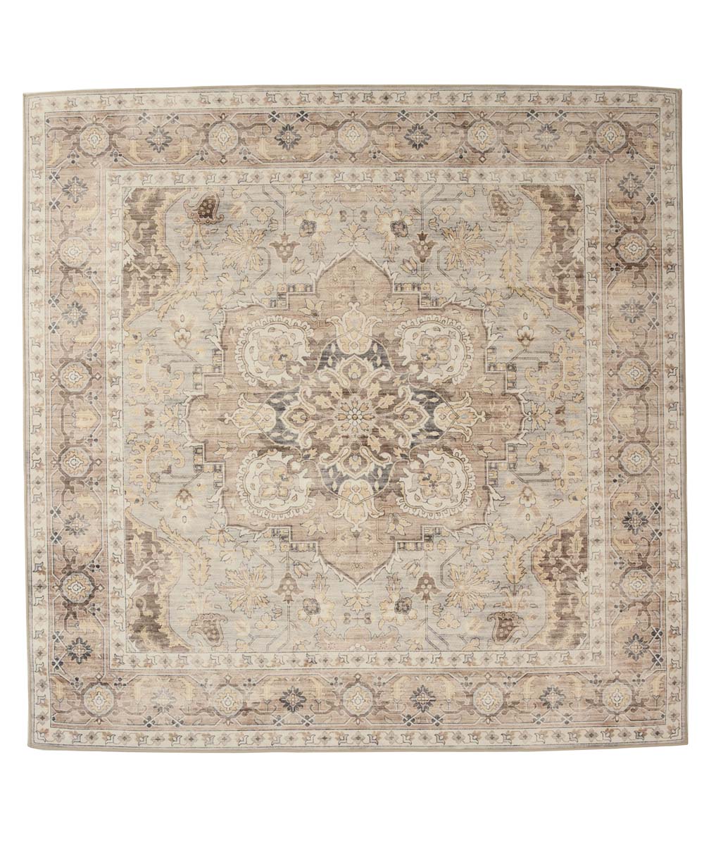 Tapis extérieur vintage carré - Valenca Fino gris clair/beige - overzicht Tapis extérieur vintage carré - Valenca Fino gris clair/beige - overzicht