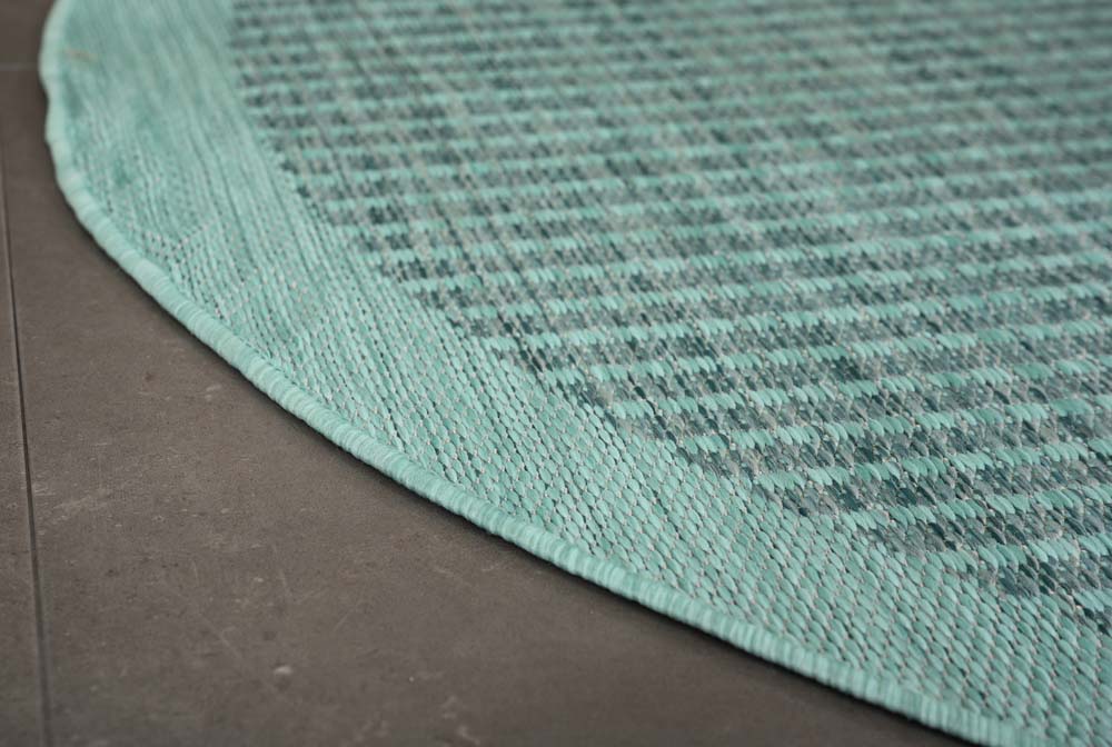Tapis extérieur rond - Coastal bleu - close up Tapis extérieur rond - Coastal bleu - close up