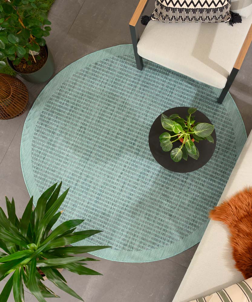 Tapis extérieur rond - Coastal bleu - sfeer Tapis extérieur rond - Coastal bleu - sfeer
