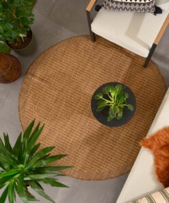 Tapis extérieur rond - Coastal marron - sfeer