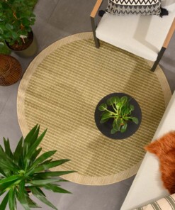 Tapis extérieur rond - Coastal vert - sfeer