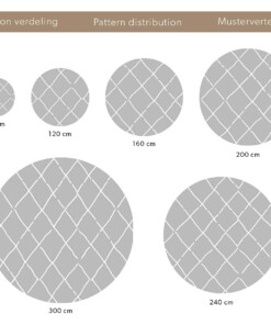 Tapis poils longs Rond losange Artisan - blanc/noir Tapis poils longs Rond losange Artisan - blanc/noir