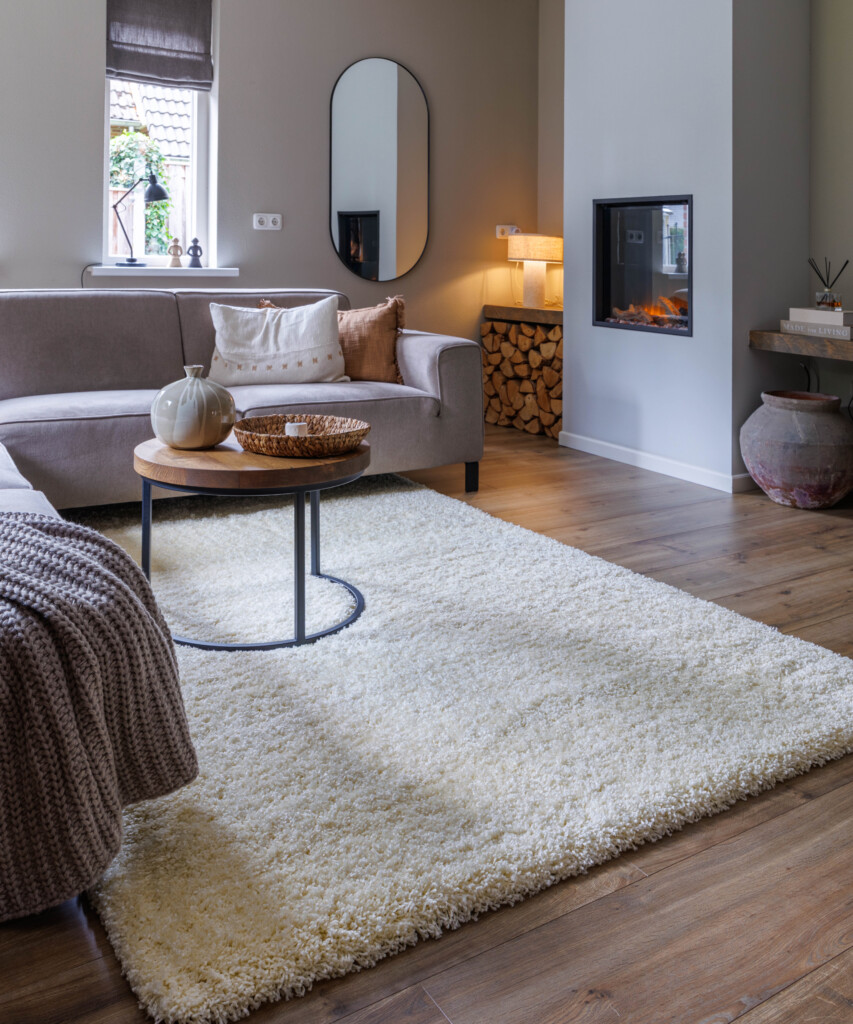 tapis shaggy salon